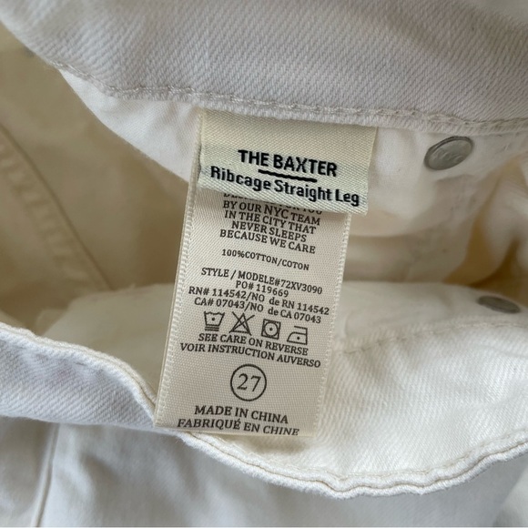 BLANK NYC Women's Cream The Baxter Ribcage Straight Leg Jeans Size 27 - Picture 8 of 12